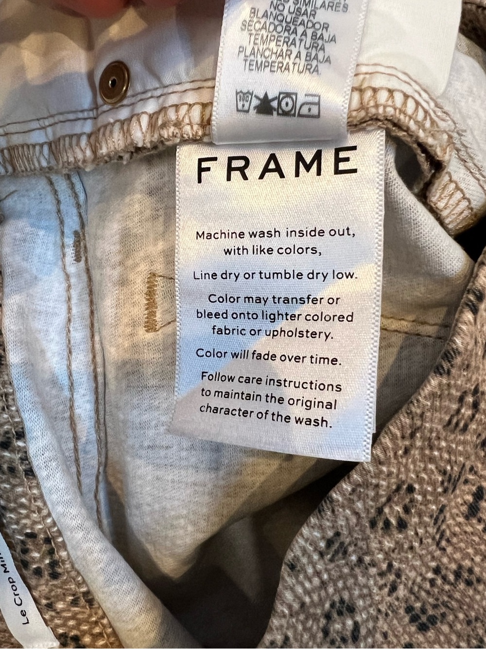 Frame “Le Crop Mini Boot” Python Print Denim Pant - Picture 8 of 12
